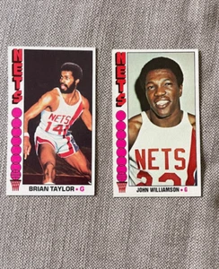 DCC: 1976-77 Topps NBA NY Nets 2-card lot Brian Taylor John Williamson #73 113 - Bild 1 von 2
