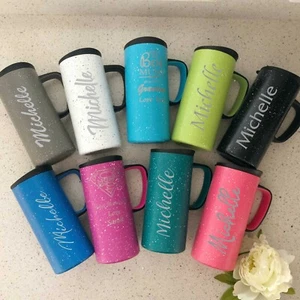 Personalised 500ml Travel Mug Engraved Gift Personalised Gift Birthday Christmas - Picture 1 of 20