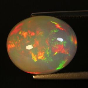 9.58Cts Natural Earth Mined Color Play Ethiopian Opal Oval Cabochon Gem