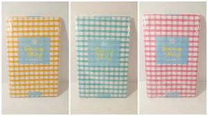 Elrene Easter Gingham Checked Orange Blue Pink Vinyl Kitchen Party Tablecloth - Picture 1 of 12