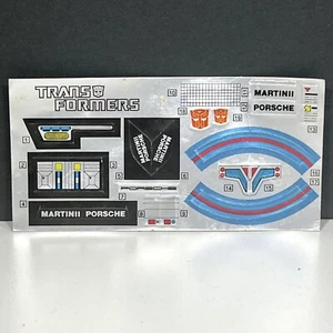 Transformers G1 Heroic Autobot Jazz Factory Sticker Sheet 1984 Original Unused - Picture 1 of 7