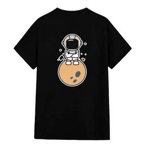 Unisex Slim Fit T-Shirt - Moonlanding Colourized Original Student Sommer Crewneck - Bild 1 von 8