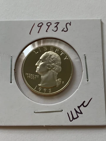 1993 S Gem Proof Washington Quarter From 1993 US PROOF SET-Clad Cover