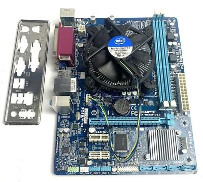 Gigabyte Mainboard GA-H61M-DS2 Rev:3.0 DDR3 mATX LGA1155 CPU/Slotblende/Kühler - Bild 1 von 4