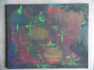 'Luz verde' abstracto dramático y reflexivo de Jasmay - Imagen 1 de 5