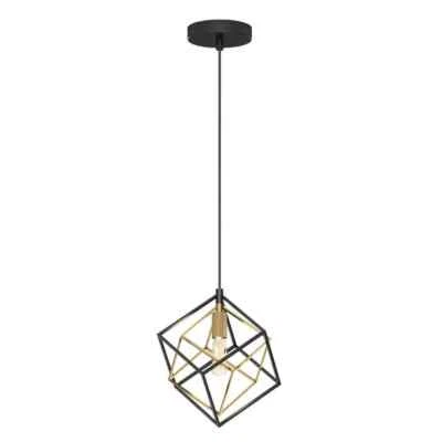 Artika Imperium 25-Watt 1 Light Black & Gold Modern Mini Pendant Light Fixture - Image 1 of 4