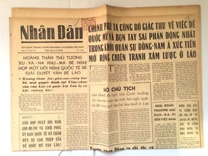 1961 Vietnamkrieg Zeitung Nhân Dân Vietcong Karikatur Bild Original 1-6 - Bild 1 von 13