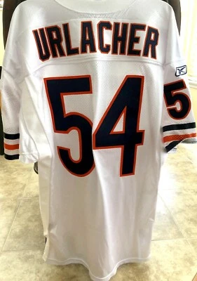 Camiseta blanca cosida modelo juego auténtico Brian Urlacher Bears 2001 2011 Reebok Foto 1 de 3