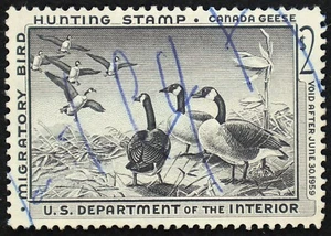 U.S. Used Stamp Scott #RW25 $2 Federal Duck Hunting. Very Fine. Choice! - Picture 1 of 2