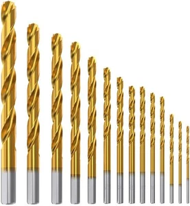 Juego de brocas giratorias de titanio, kit de brocas martillos rotativos de 14 piezas - Imagen 1 de 8