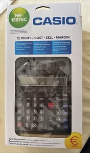 CASIO HR-150TEC Euro & Tax druckender Tischrechner, Drucker Taschenrechner - Bild 1 von 2