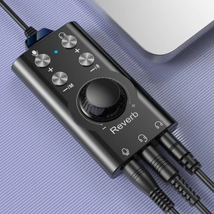 USB to 3 5mm External Audio Adapter with 7 1 Surround Sound for Laptops and PCs - Picture 1 of 12