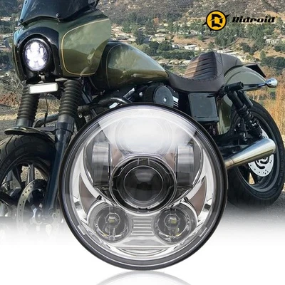 For Harley-Davidson Softail Standard / Custom  5.75" LED Headlight High Low Beam - Image 1 of 4