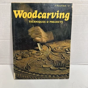 Woodcarving techniques projects, (A Sunset book) - Hardback Vintage Ex Liberia - Picture 1 of 9