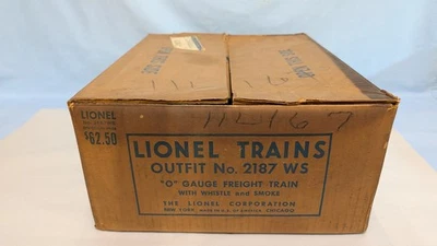 LIONEL POSTWAR ORIG SET BOX FOR 2187WS  (RK3)......TK - Image 1 of 4