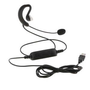 Casque De Téléphone De Bureau Monaural Pour Centre D'appels + Câble - Photo 1/6