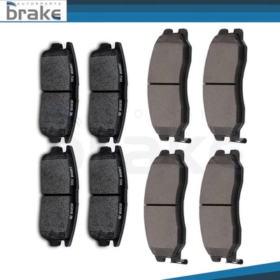 Kit de 8 pastillas de freno de cerámica ranuradas aptas para Chevrolet Captiva Sport 2012-2015 Foto 1 de 4