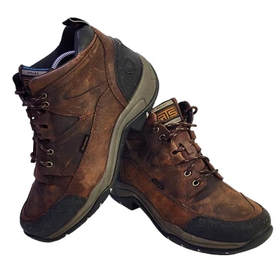 Ariat ATS Terrain Waterproof Brown Leather Hiking Boots 10004134 Men's Size 10 B - Image 1 of 4