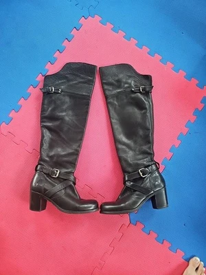 Botas Oxford acima do joelho Frye Kelly tamanho 8B - Imagem 1 de 4