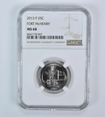 2013-P Washington Quarter ATB Fort McHenry MS68 NGC *8902 - Image 1 of 4