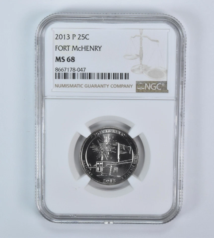 2013-P Washington Quarter ATB Fort McHenry MS68 NGC *8902 - Image 1 of 4