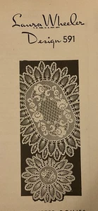 x591 Vintage mail order LW Rose Filet & Pineapple Doily Pattern Crochet (Repro) - Picture 1 of 2