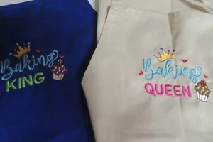 Children's/Toddlers Personalised Baking QUEEN / KING Apron FREE POST - Picture 1 of 8