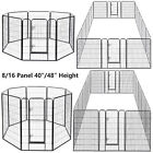 Clôture barrière d'exercice extérieure pour animaux de compagnie pliante en métal pour animaux de compagnie 40" 45" haute caisse
