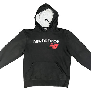 New Balance Women Jumper Hoodie Size Medium M Black Logo Cotton Blend