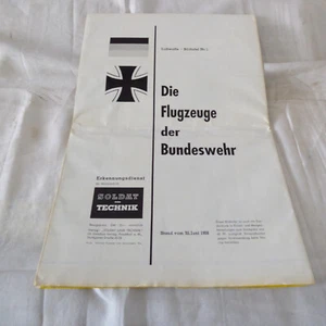 BW Luftwaffe Bildtafel Nr.1 Die Flugzeuge der Bundeswehr 1958 (RG) - Imagen 1 de 7