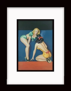 PETER DRIBEN - 'The Secret' Custom Framed Print Pin Up - Picture 1 of 2