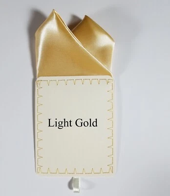 Inserto cuadrado de bolsillo satinado preplegado de 2 puntos para hombre - Nuevo Foto 1 de 4