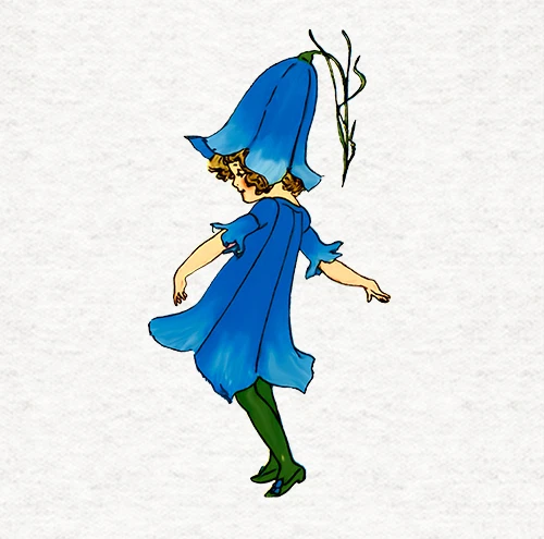 MOONLAKE FABRICS Children-Bluebell - Flower Fabric Craft Panels in 100% Cotton or Polyester