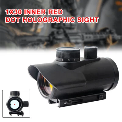 Hunting Red Dot Reflex Optic Sight Scope 20mm Picatinny Rail rifle Pistol Mount - Image 1 of 4