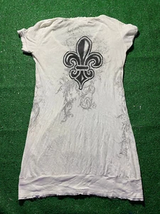 Vtg Y2K Women's T-Shirt Blouse Oversized Sz Large 2000s Streetwear - Picture 1 of 4