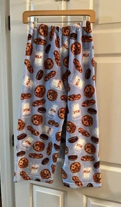 Made With Love & Kisses Plush Loungewear Pajama Pants Cookies + Milk 8/10 Kids - Picture 1 of 4