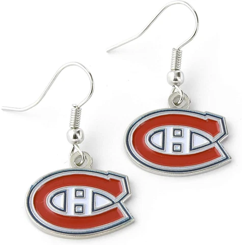 MONTREAL CANADIENS - TEAM LOGO - DANGLE EARRINGS BRAND NEW - NHL-ER-015-05 Cover