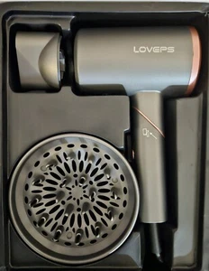 LOVPS Hair Dryer with Diffuser 1800W Ionic Travel Blow Dryer, Foldable Purple - Picture 1 of 8