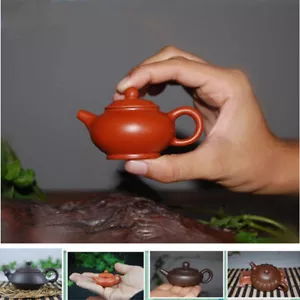 mini tea pot yixing zisha purple clay tea pet home decoration on tea tray pot - Picture 1 of 39
