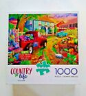 Country Life Kołdra Farma 1000 elementów Puzzle Buffalo Games Czerwona ciężarówka Kołdra