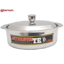 CASSERUOLA OVALE CON COPERCHIO ACCIAIO INOX 18/10 Cm 26 AETERNUM ORIGINALE