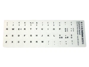 Adesivi Bianchi Etichette Lettere per Tastiera Italiana Stickers White Keyboard - Bild 1 von 1