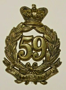 BRITISH MILITARY CAP BADGES, The 59th Regiment of Foot,  2nd Nottinghamshire - Picture 1 of 2