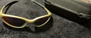 Vintage Oakley Minute 1.0 Gold Platinum Sunglasses Made in USA - Picture 1 of 7
