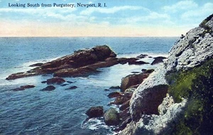 Newport Rhode Island Blick nach Süden vom Fegefeuer Postkarte - Bild 1 von 2