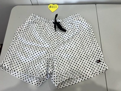 Tommy Hilfiger Men's Drawstring Swimwear Shorts Polka Dot White Size Small - Image 1 of 4