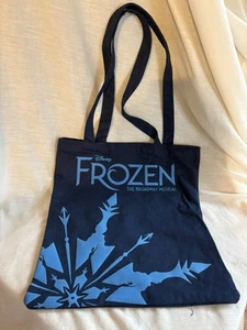 Disney Frozen The Broadway Musical New York City piccola borsa tote tela blu - Foto 1 di 12