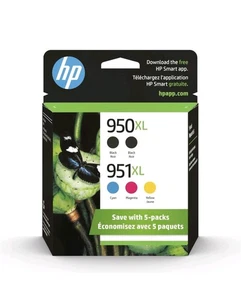 HP950XL/951XL Wysokowydajne wkłady atramentowe - 5-pak - Zdjęcie 1 z 10