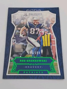 2016 Panini Bravery Rob Gronkowski # di 199 Cavalieri Paralleli Verdi #77 - Foto 1 di 3