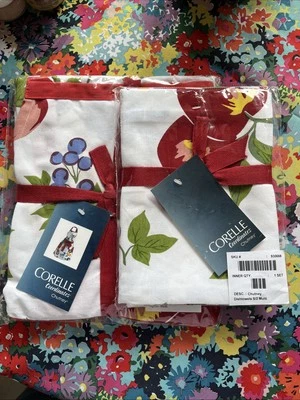 Corelle CHUTNEY FRUIT 3-pc Kitchen Set Brand New Apron + 2 Dish Towel Set - Image 1 of 4
